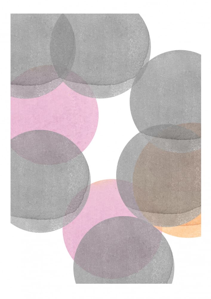 Soft Overlapping Circles by Louise van Terheijden — canvas wall art