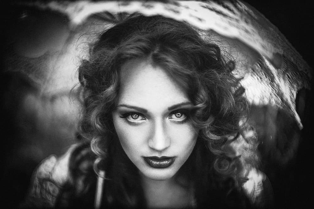 Intense Female Portrait by Ruslan Bolgov — canvas wall art