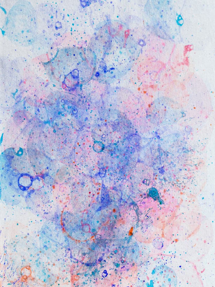 Pastel Watercolor Bubbles by kathrinmay — canvas wall art