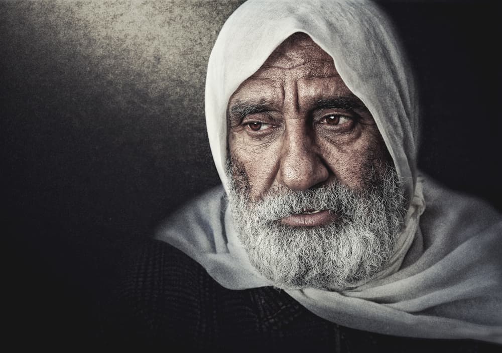 Contemplative Old Man by Husain ALSaeed — canvas wall art