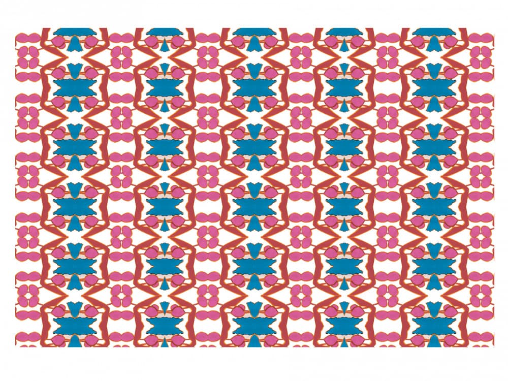 Teal Pink Abstract Pattern by Breanna Megan Studio — canvas wall art
