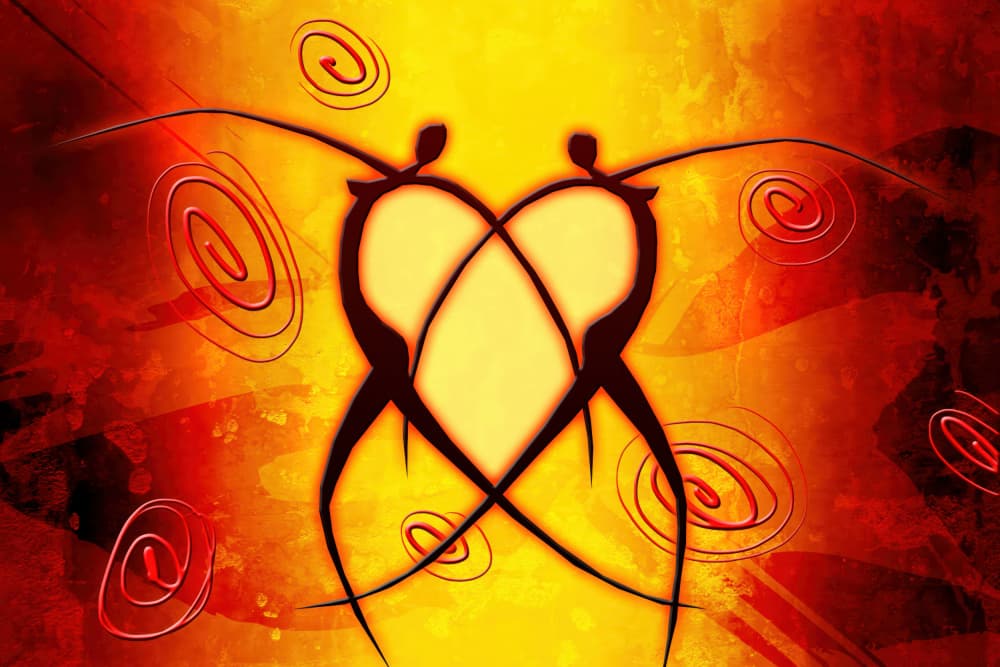 Dancing Heart Embrace by Rafal Kulik — canvas wall art