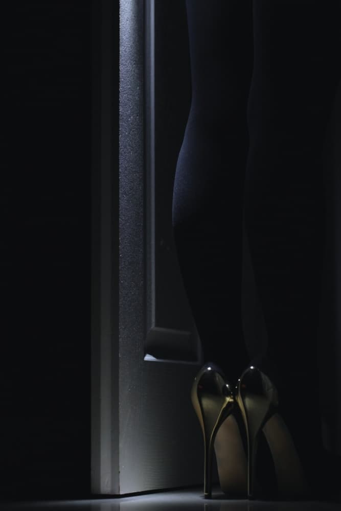 Golden Heels by the Door by Erik Schottstaedt — canvas wall art