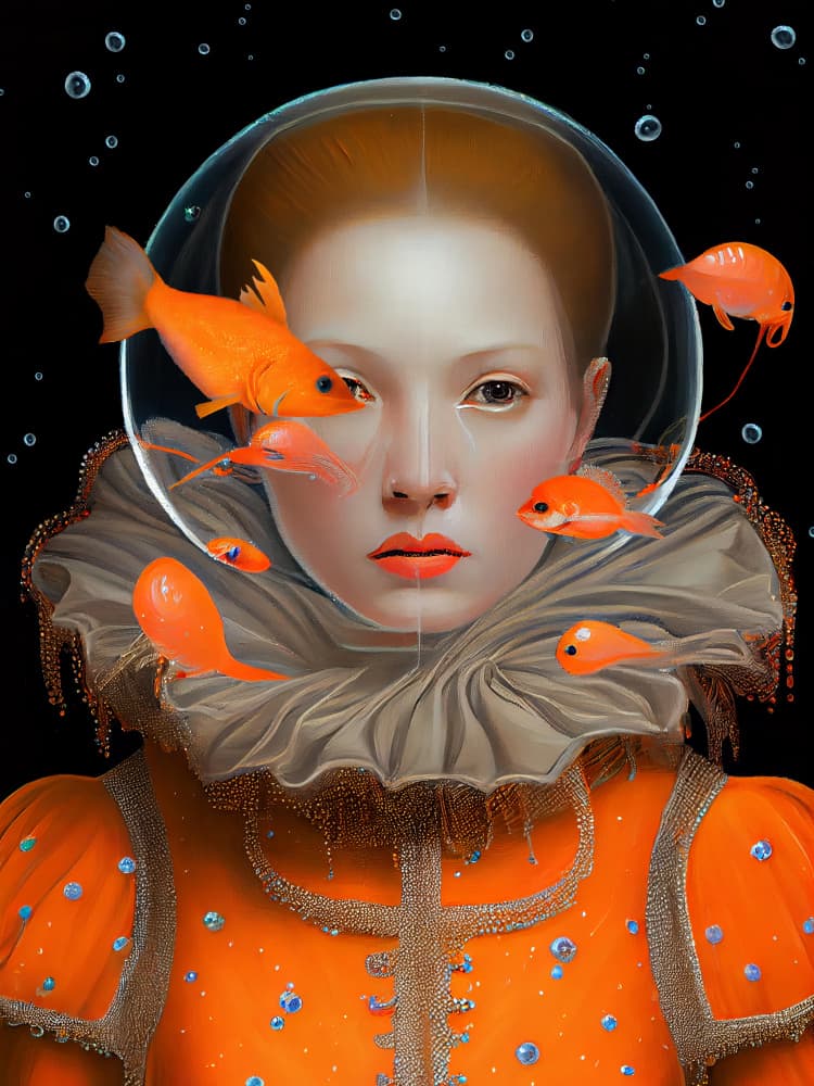 The Princess of Deep Sea by Dikhotomy — canvas wall art