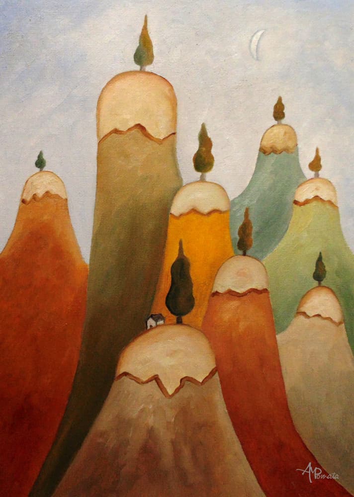 Dreamy Hills Moon by Angeles M. Pomata — canvas wall art