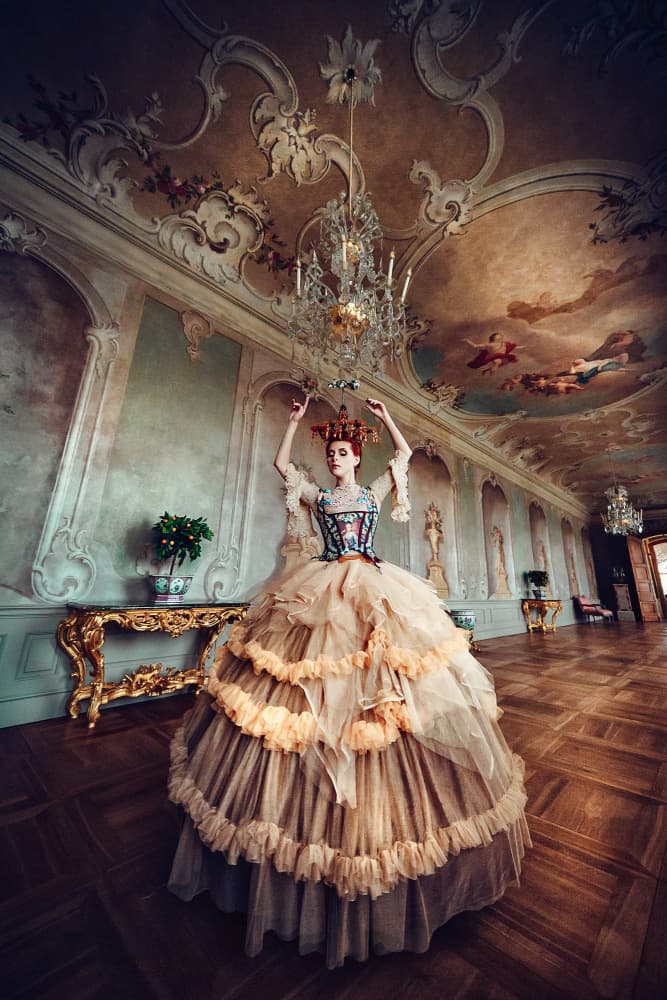 Regal Lady in Palace by Ruslan Bolgov — canvas wall art