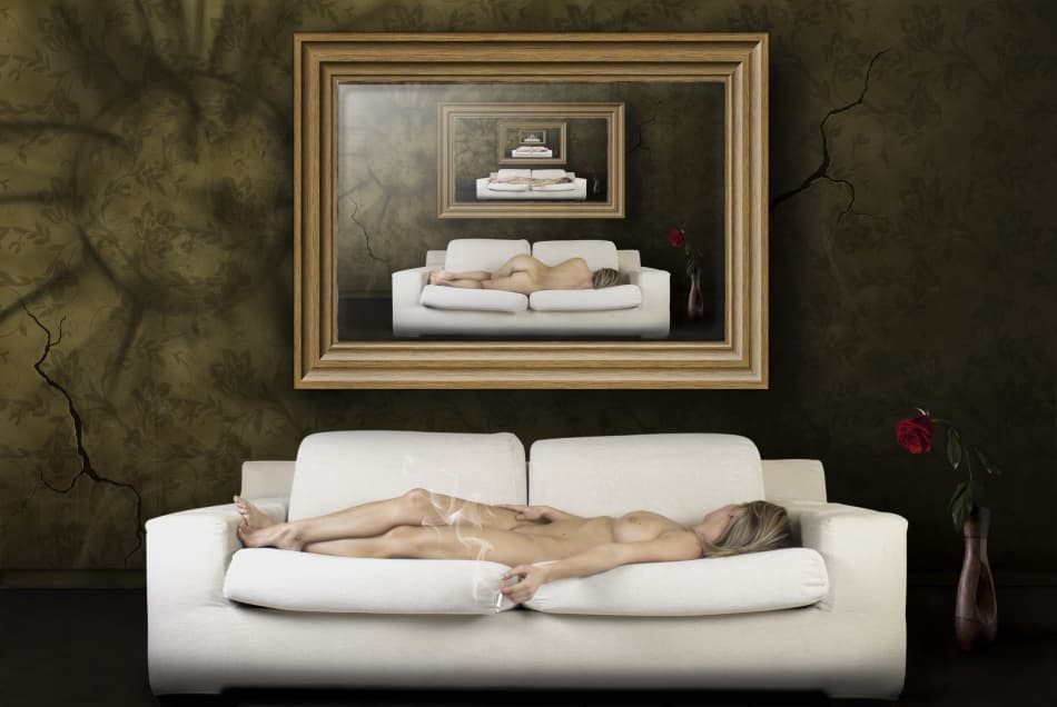 Sleeping Woman Endless Dream by Stefano Miserini — canvas wall art