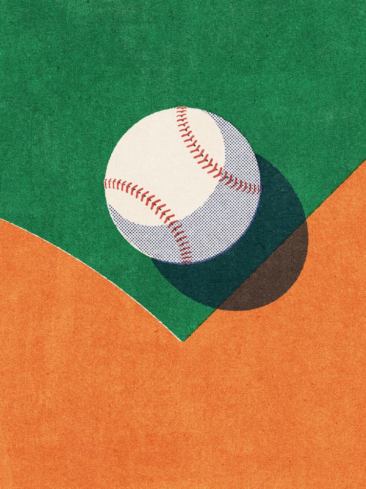 Baseball Field Corner by Daniel Coulmann — canvas wall art