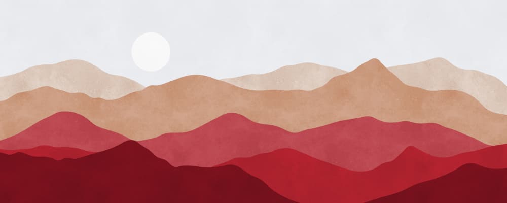 Layered Desert Mountains by Vitor Costa — canvas wall art