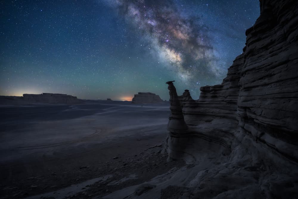 Milky Way Desert Night by Wu Zhao — canvas wall art