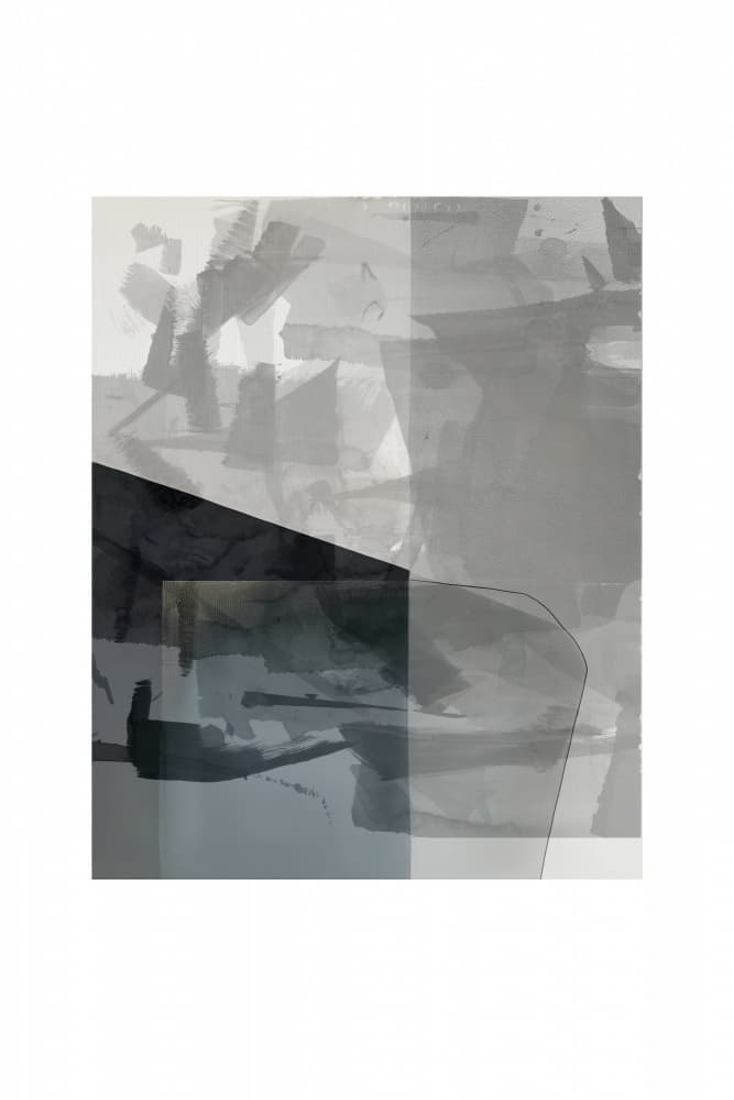 Layered Grey Abstract by cartissi — canvas wall art