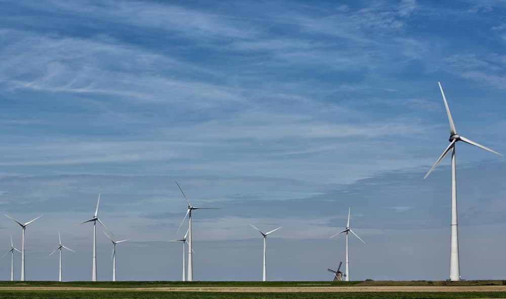 Wind Turbines Old And New by Max Witjes — canvas wall art
