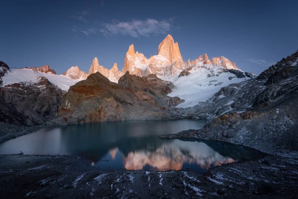 Sunrise Mountain Reflection by Yongnan Li (李永男) — canvas wall art