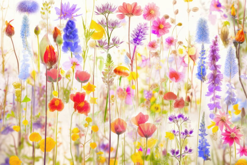 Vibrant Wildflower Meadow by Giuseppe Satriani — canvas wall art