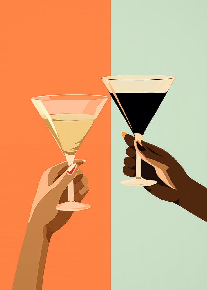 Modern Cocktail Toast by Andreas Magnusson — canvas wall art