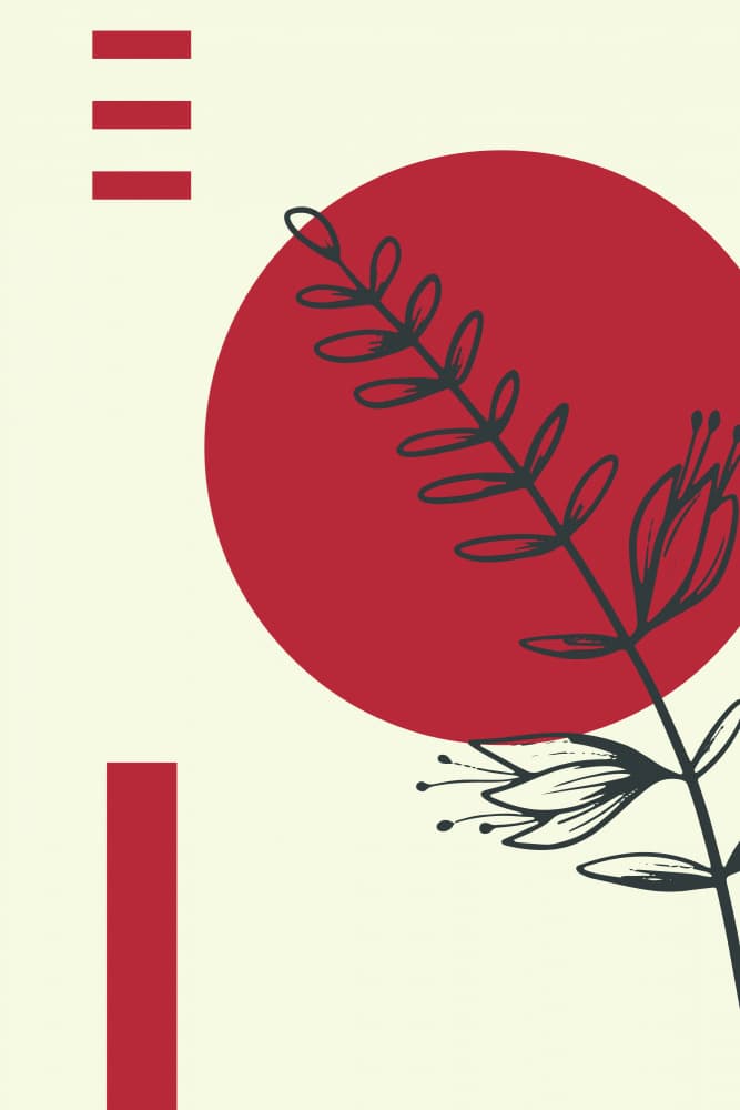 Red Circle Floral Bloom by jay stanley — canvas wall art