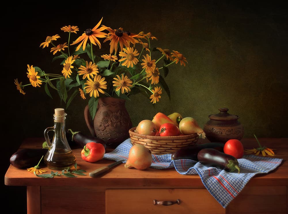 Rustic Autumn Bounty by Tatyana Skorokhod — canvas wall art