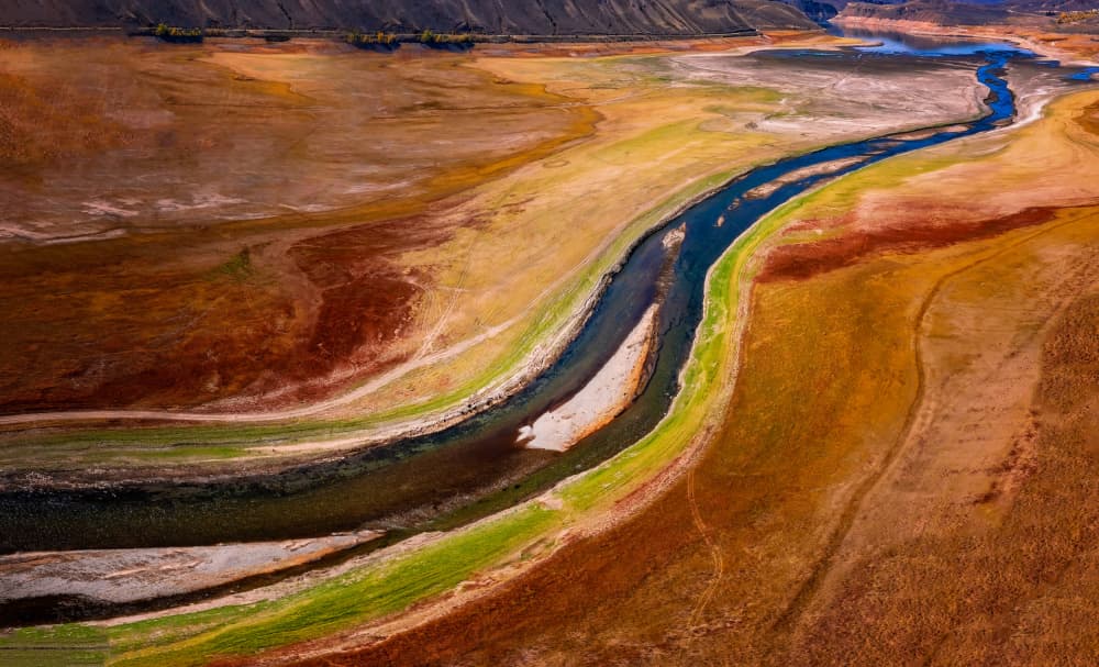 Vibrant Desert River by Jimmy Yang — canvas wall art