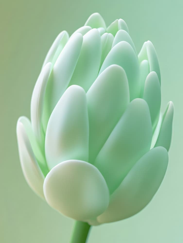 Soft Green Succulent by Bilge Paksoylu — canvas wall art
