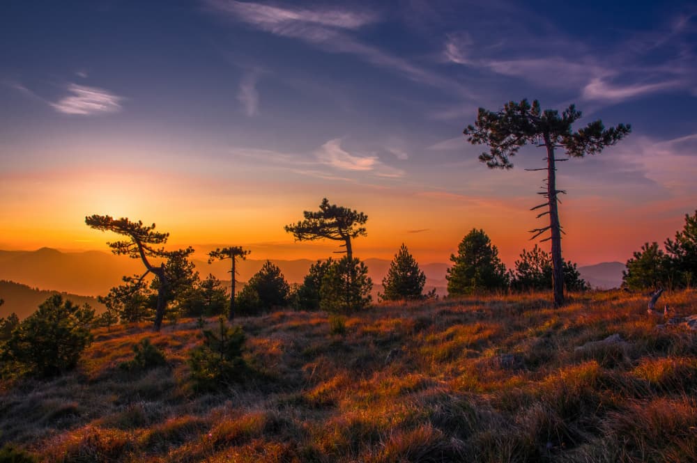 Serene Mountain Sunset by Alessandro Traverso — canvas wall art