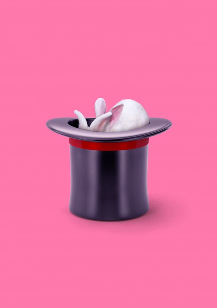 Rabbit In Top Hat by Artem Pozdniakov — canvas wall art