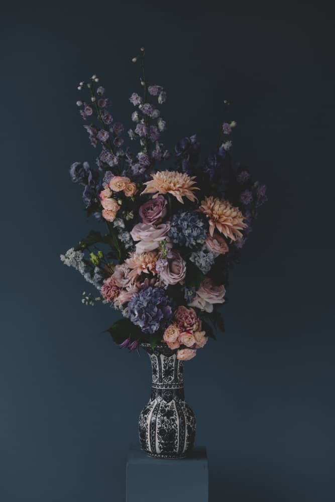 Moody Floral Bouquet by Masha Bakker Matijevic — canvas wall art