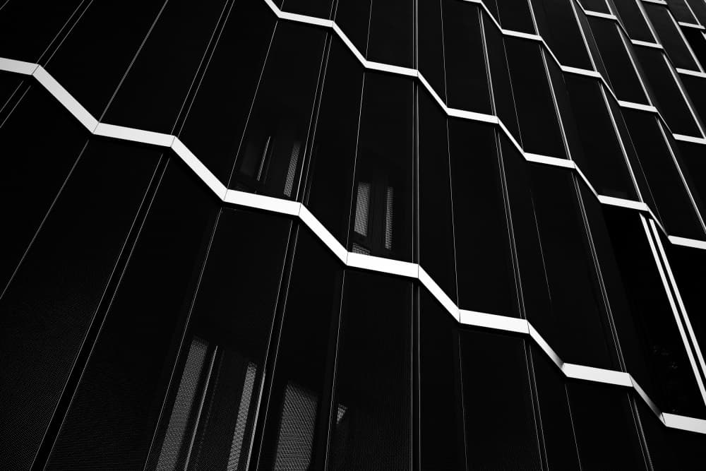 Modern Geometric Facade by Elena Raceala — canvas wall art