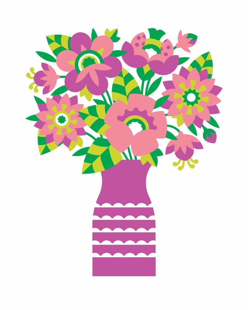Vibrant Floral Bouquet by Tetiana Kava Illustration — canvas wall art