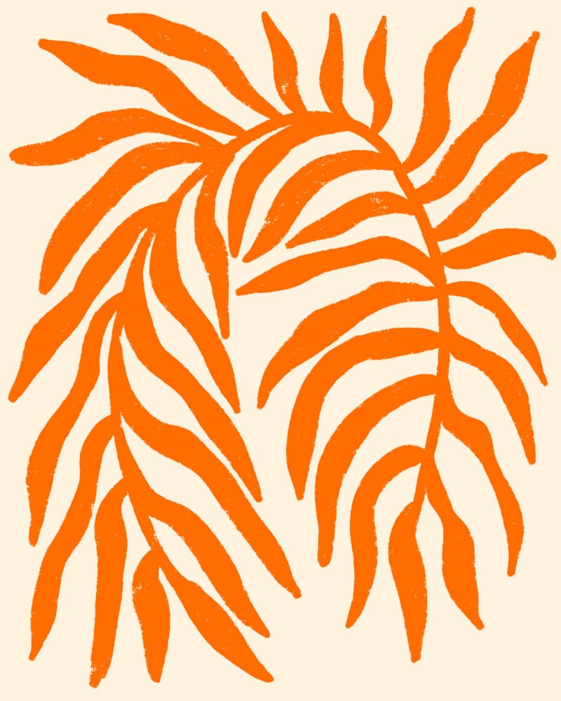 Tropical Orange Leaves