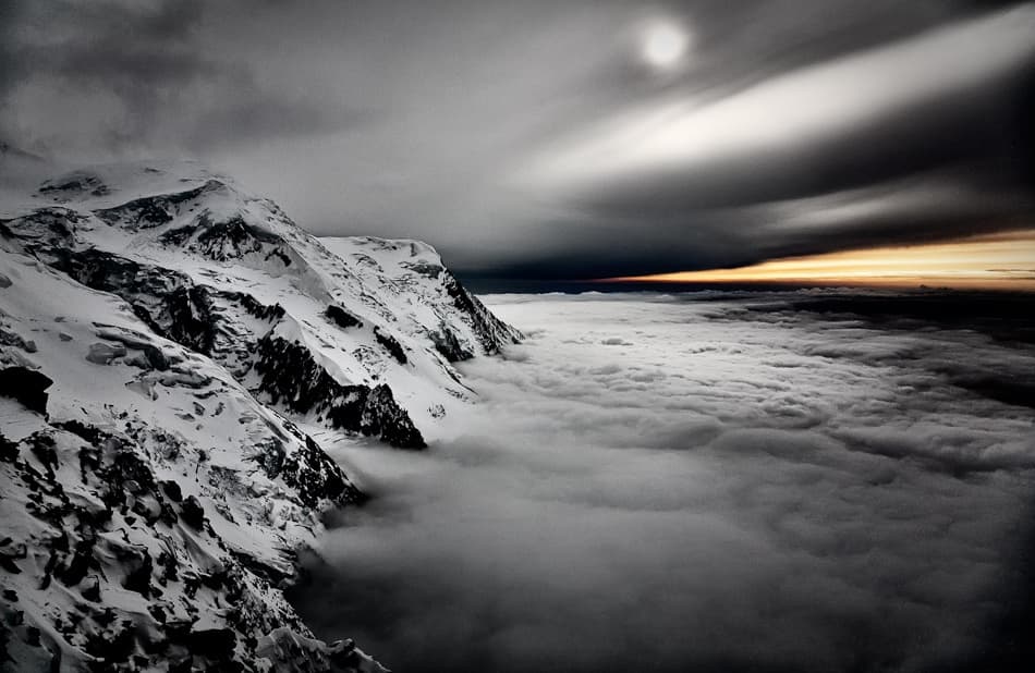 Majestic Mountain Sunset by Tristan Shu — canvas wall art