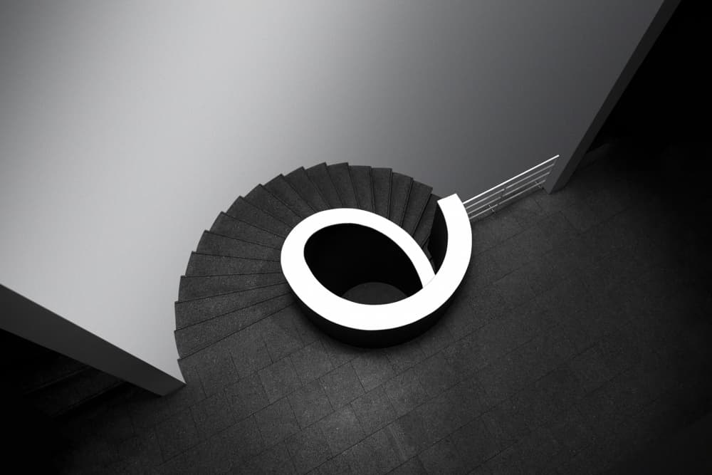 Spiral Staircase Geometry by Jorge Pimenta — canvas wall art