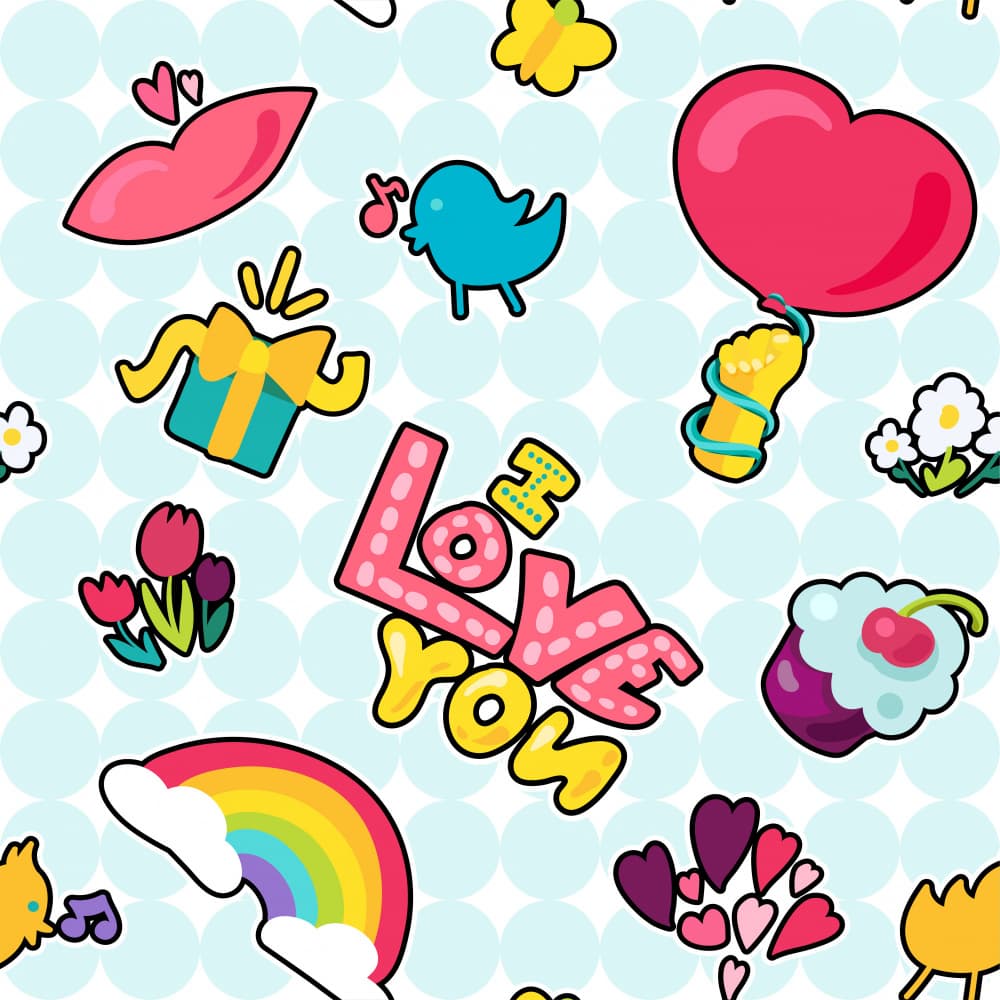 Sweet Valentine Doodles by Marika Barsrsind — canvas wall art