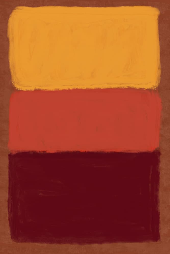 Warm Abstract Color Blocks by The Art Concept — canvas wall art