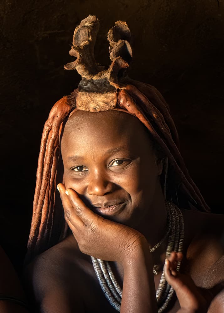 Himba Woman's Smile by Willa Wei — canvas wall art