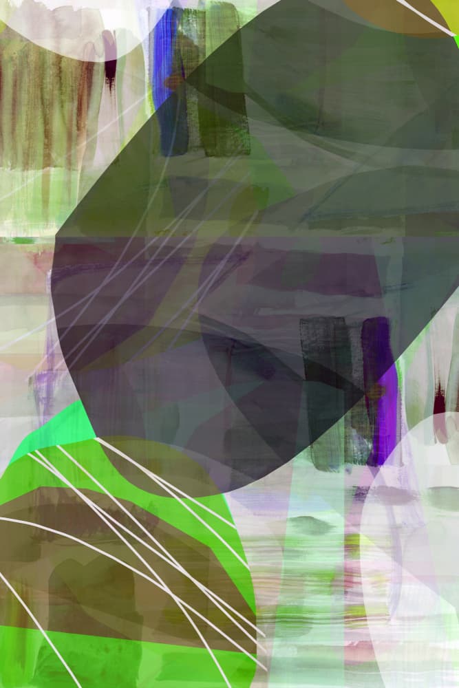 Abstract Green Shapes 1 by cartissi — canvas wall art