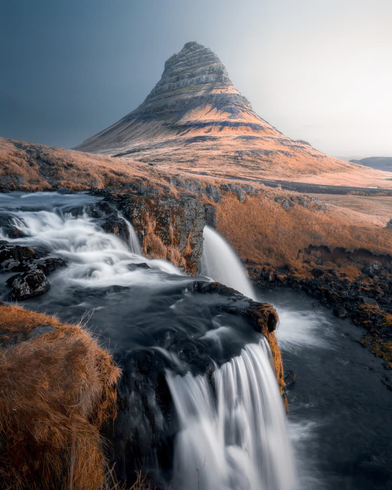 Icelandic Kirkjufell Waterfall by Nicholas — canvas wall art