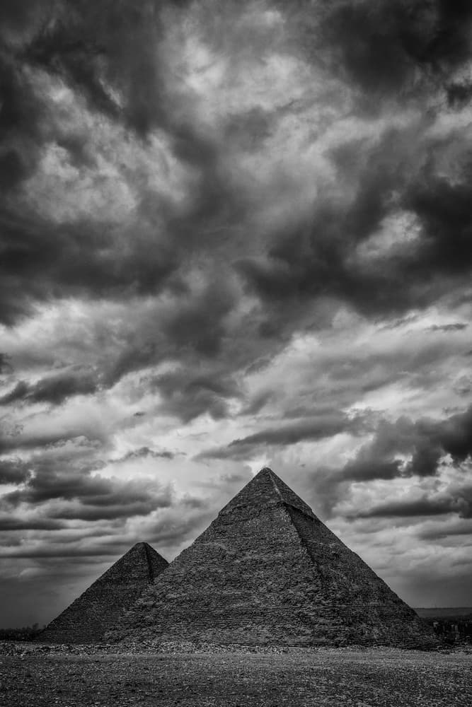 Ancient Pyramids Moody Sky by James K. Papp — canvas wall art