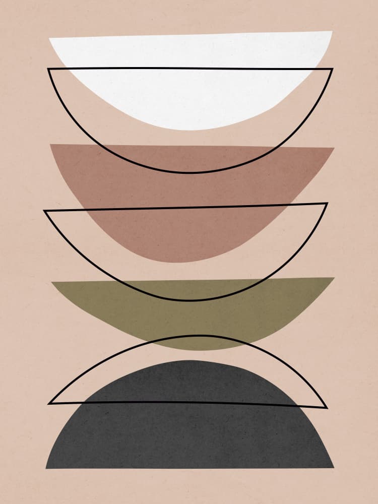 Stacked Abstract Arches by Vitor Costa — canvas wall art