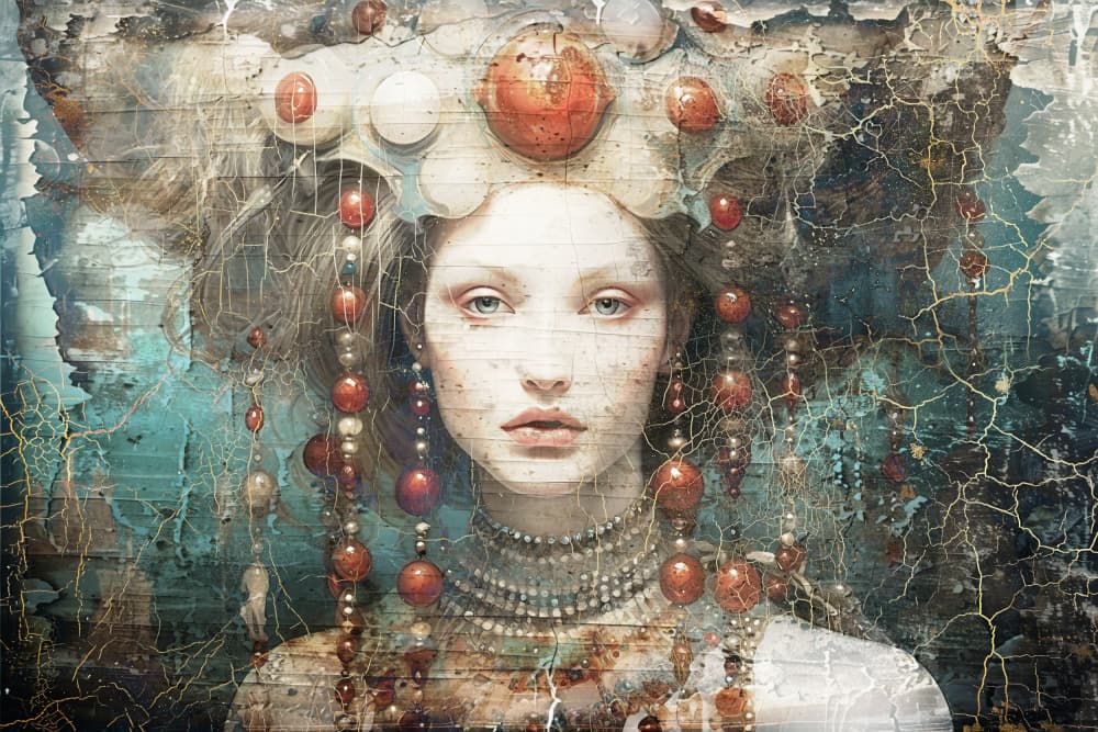 Ethereal Queen Portrait by Rafal Kulik — canvas wall art