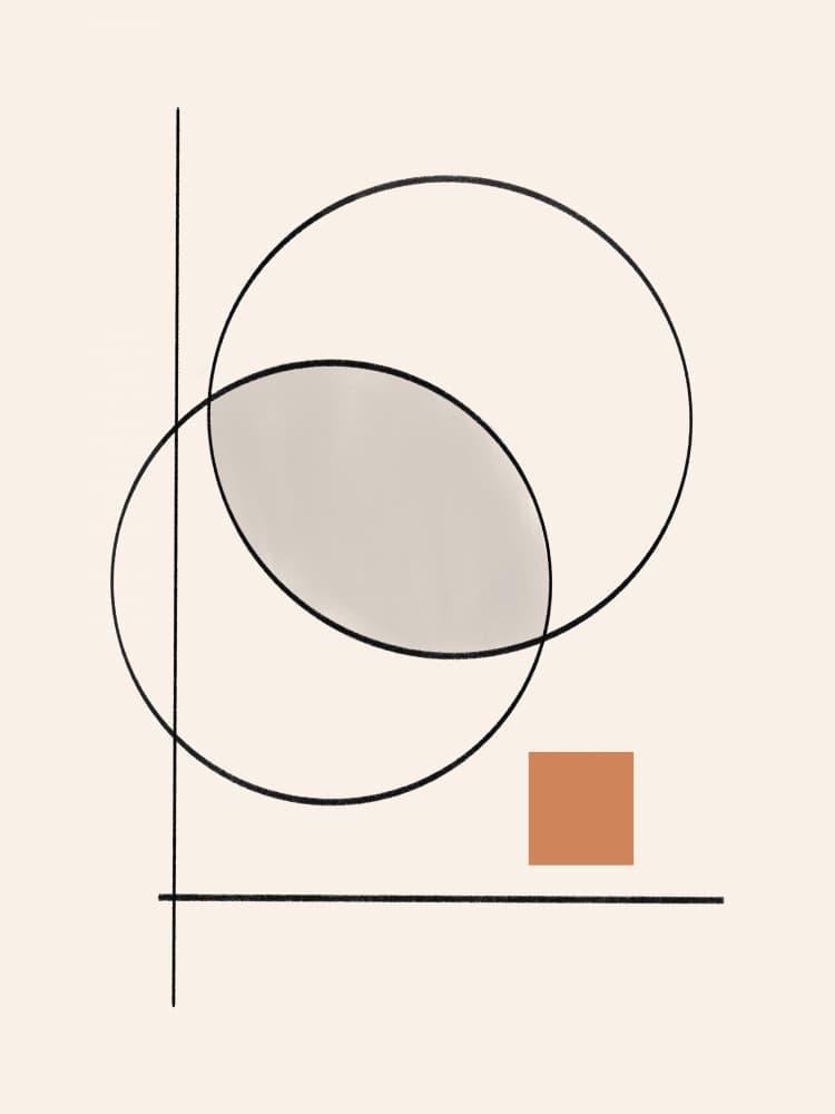 Modern Geometric Balance by Little Dean — canvas wall art