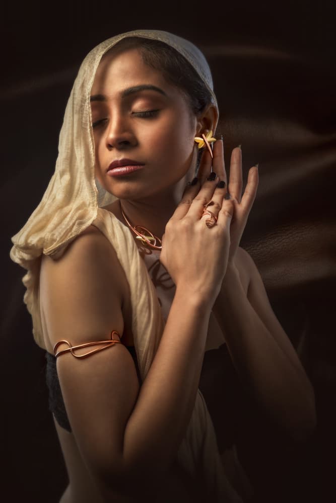 Serene Golden Adornments by Prithul Das — canvas wall art