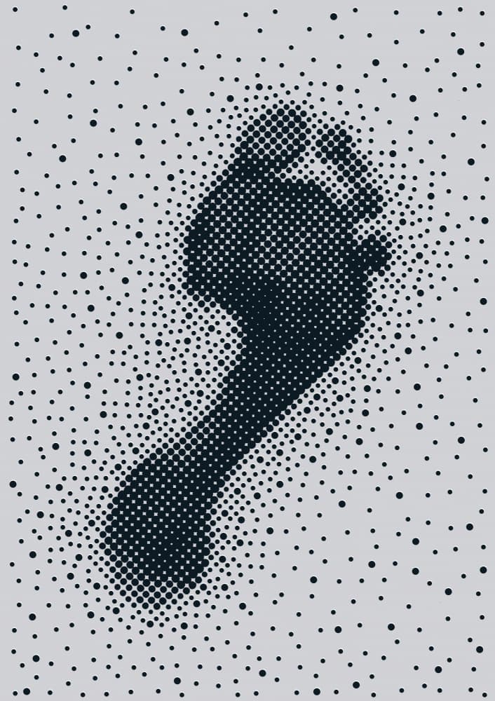 Dotted Foot Impression by Carlo Kaminski — canvas wall art