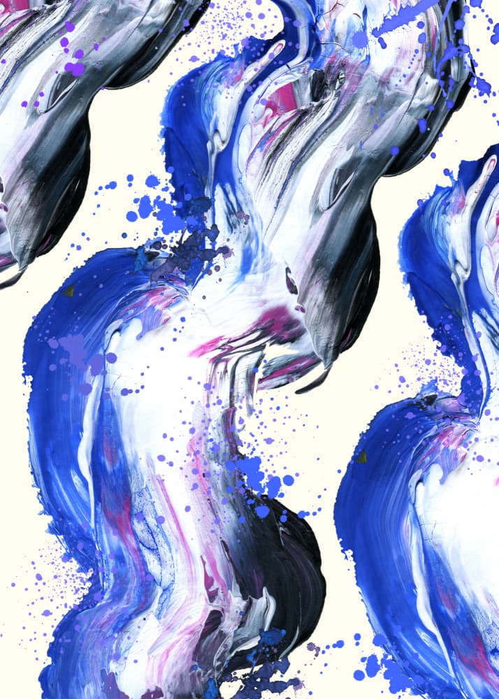 Vibrant Blue Expression by RS LAB STUDIO — canvas wall art