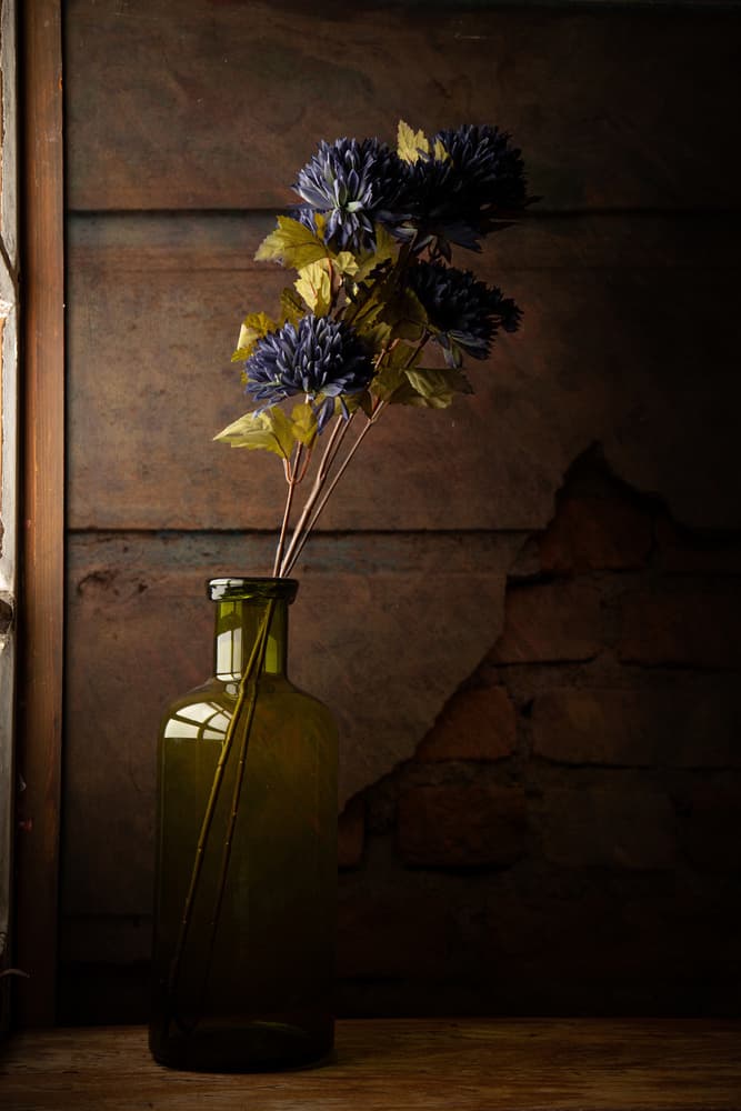 Moody Floral Bottle by Luiz Laercio — canvas wall art
