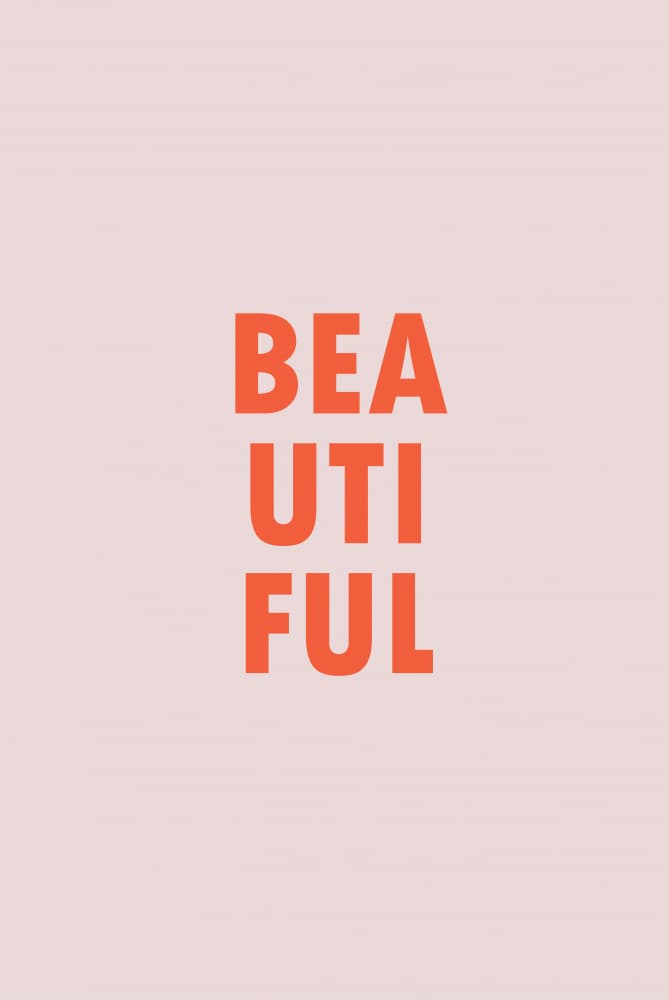 Beautiful Pink Quote by Oju Design — canvas wall art