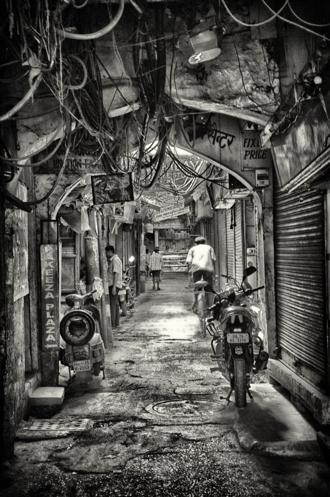 Indian Street Life by Yiannis Logiotatides — canvas wall art