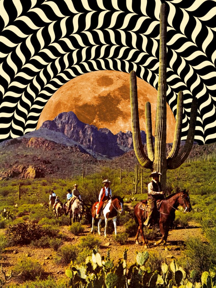 Illusionary Cowboys by Taudalpoi — canvas wall art