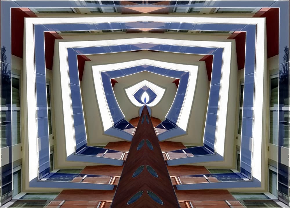 Upward Geometric Abstraction by Francesca Ferrari — canvas wall art