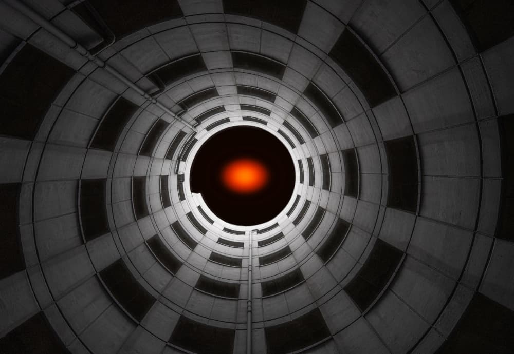 Futuristic Spiral Gaze by Roland M Schwerdtfeger — canvas wall art