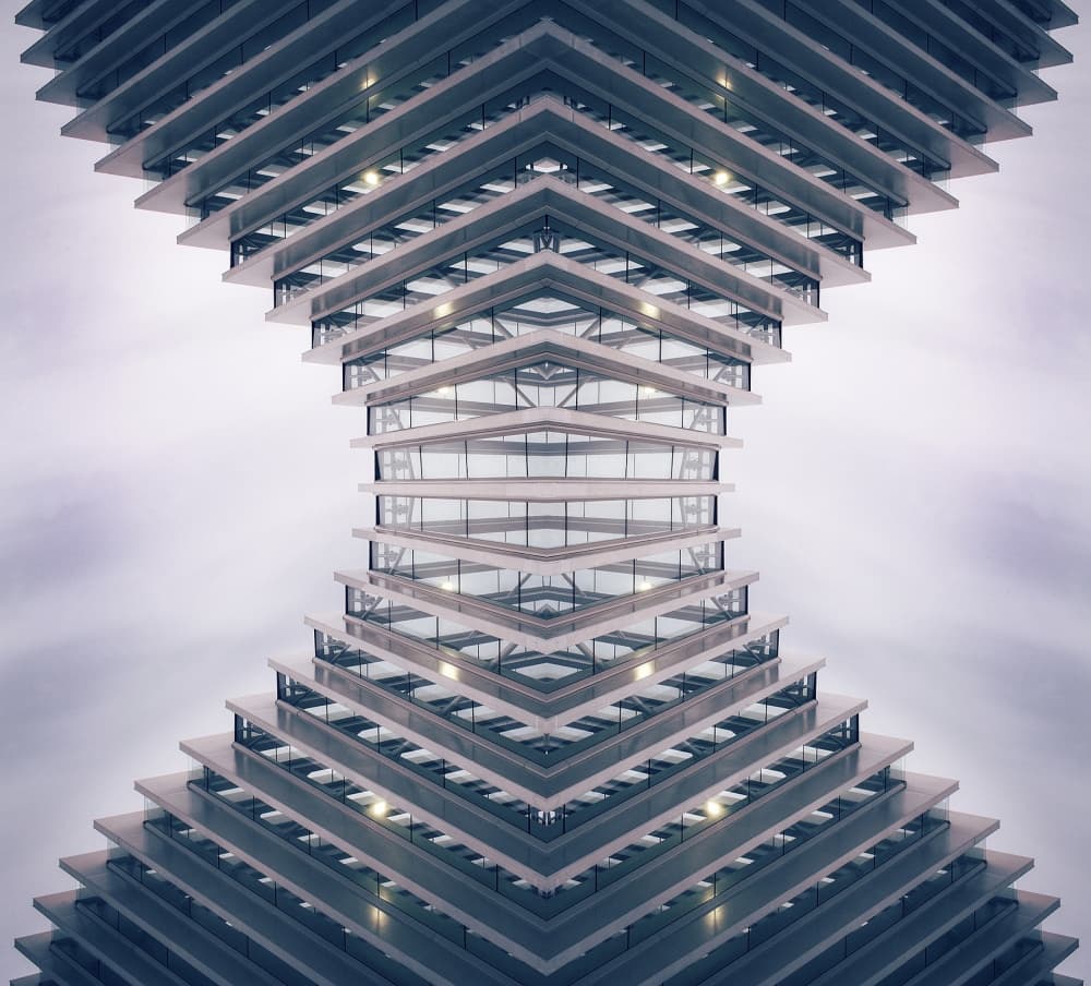 Abstract Geometric Building by Damiano Serra — canvas wall art